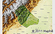 Satellite Map of Peng Xian, physical outside