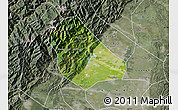 Satellite Map of Peng Xian, semi-desaturated