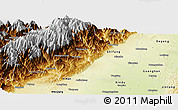 Physical Panoramic Map of Peng Xian