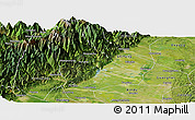 Satellite Panoramic Map of Peng Xian