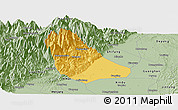 Savanna Style Panoramic Map of Peng Xian