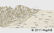 Shaded Relief Panoramic Map of Peng Xian