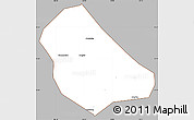 Gray Simple Map of Peng Xian, cropped outside