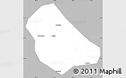 Gray Simple Map of Peng Xian, single color outside
