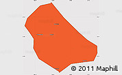 Political Simple Map of Peng Xian, cropped outside