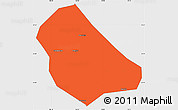 Political Simple Map of Peng Xian, single color outside