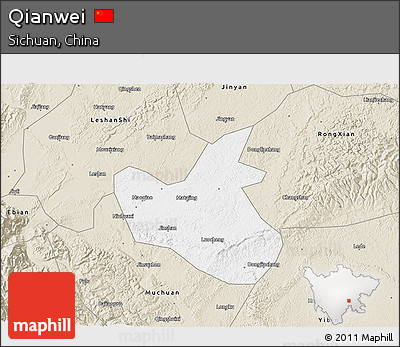 Classic Style 3D Map of Qianwei