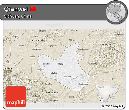 Classic Style 3D Map of Qianwei