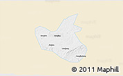 Classic Style 3D Map of Qianwei, single color outside