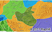 Satellite 3D Map of Qianwei, political outside
