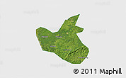 Satellite 3D Map of Qianwei, single color outside