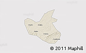 Shaded Relief 3D Map of Qianwei, cropped outside