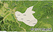 Shaded Relief 3D Map of Qianwei, satellite outside