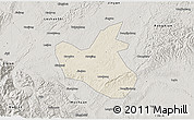 Shaded Relief 3D Map of Qianwei, semi-desaturated