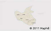 Shaded Relief 3D Map of Qianwei, single color outside