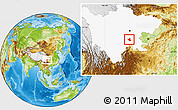 Physical Location Map of Qianwei, highlighted parent region