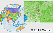 Political Location Map of Qianwei