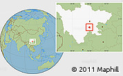 Savanna Style Location Map of Qianwei, highlighted parent region