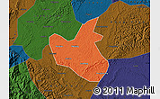 Political Map of Qianwei, darken