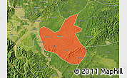 Political Map of Qianwei, satellite outside