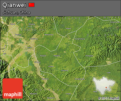 Satellite Map of Qianwei