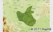 Satellite Map of Qianwei, physical outside