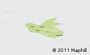 Physical Panoramic Map of Qianwei, single color outside