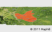Political Panoramic Map of Qianwei, satellite outside