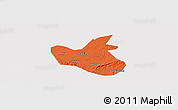 Political Panoramic Map of Qianwei, single color outside