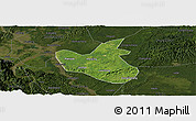 Satellite Panoramic Map of Qianwei, darken