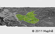 Satellite Panoramic Map of Qianwei, desaturated