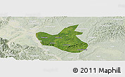 Satellite Panoramic Map of Qianwei, lighten