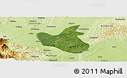 Satellite Panoramic Map of Qianwei, physical outside