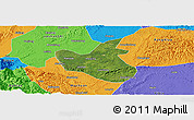 Satellite Panoramic Map of Qianwei, political outside