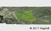 Satellite Panoramic Map of Qianwei, semi-desaturated