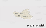 Shaded Relief Panoramic Map of Qianwei, cropped outside