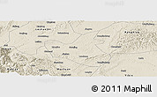 Shaded Relief Panoramic Map of Qianwei