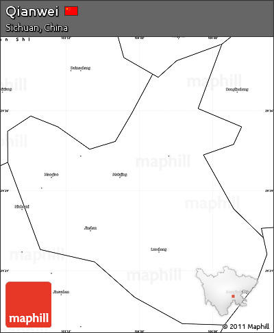 Blank Simple Map of Qianwei
