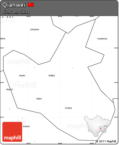 Blank Simple Map of Qianwei