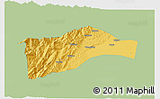 Savanna Style 3D Map of Qionglai, single color outside