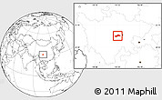 Blank Location Map of Qionglai