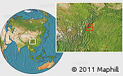 Satellite Location Map of Qionglai