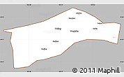 Gray Simple Map of Qionglai, cropped outside