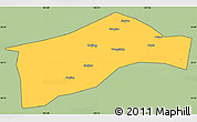 Savanna Style Simple Map of Qionglai, cropped outside
