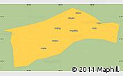 Savanna Style Simple Map of Qionglai, single color outside