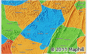 Political 3D Map of Qu Xian