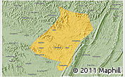 Savanna Style 3D Map of Qu Xian