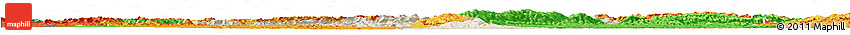 Shaded Relief Horizon Map of Qu Xian, political outside