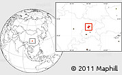Blank Location Map of Qu Xian