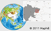 Physical Location Map of Qu Xian, highlighted country, highlighted parent region